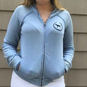 Blue PINK zip up hoodie